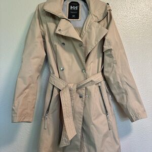 Helly Hansen tan trench coat